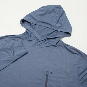 Duck Camp Rockport Hoodie Mens L Blue Brrr Cooling Sun Shirt Thumbholes TH2600